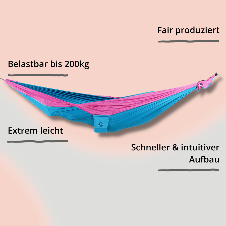 Original Hängematte Aqua Pink mit Impact