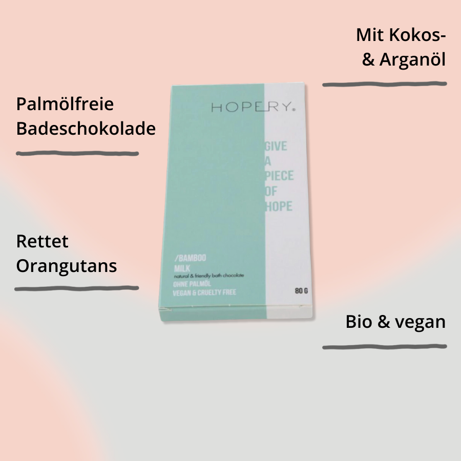 Hopery Badeschokolade Bamboo Milk Verpackung plastikfrei mit Impact