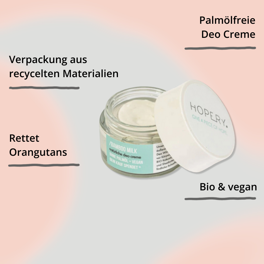 Hopery Deocreme Töpfchen mit Inhalt Bamboo Milk mit Impact