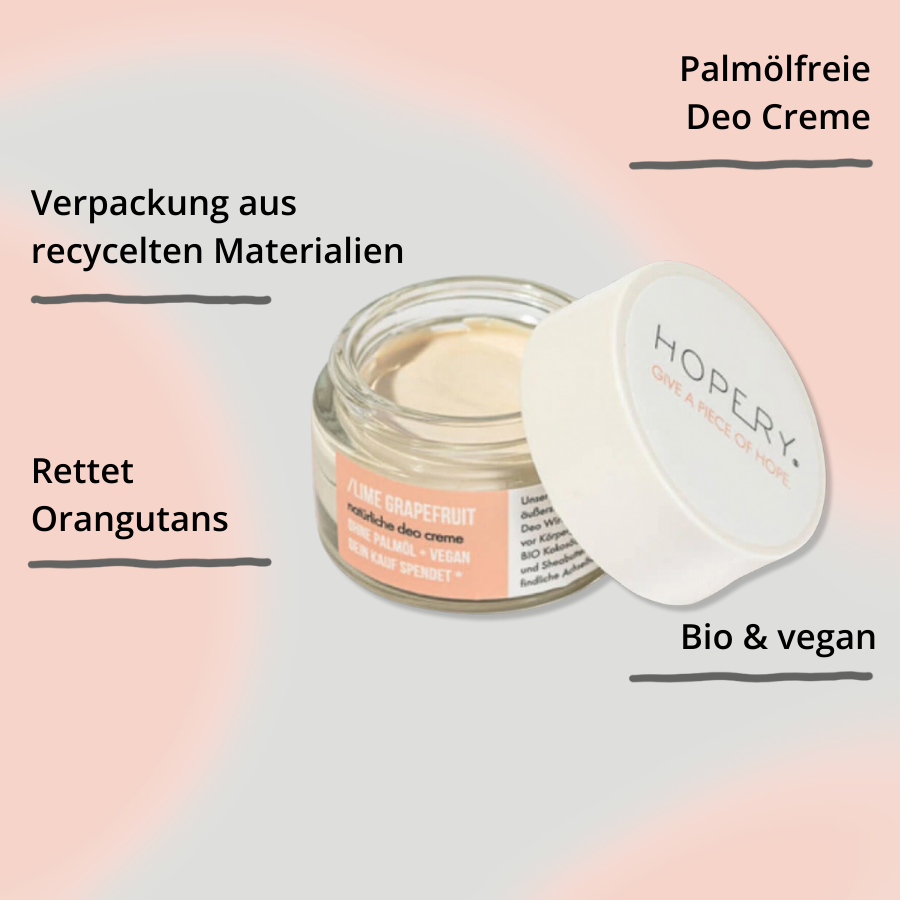 Hopery Deocreme Töpfchen mit Inhalt Lime Grapefruit mit Impact