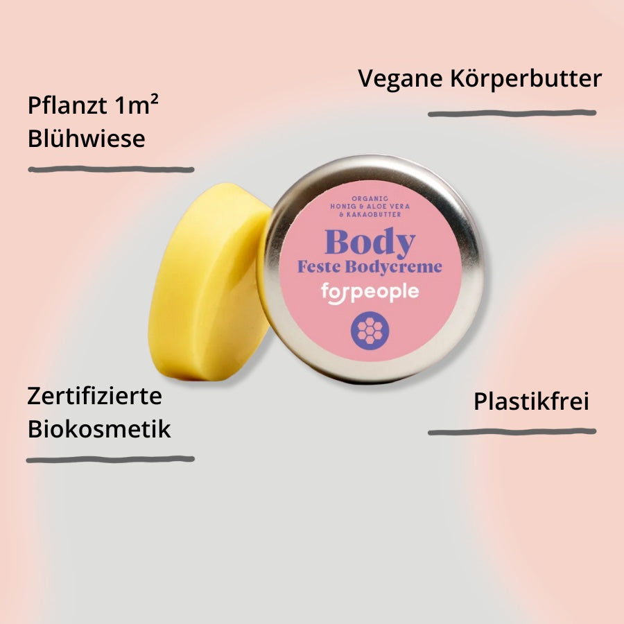 4peoplewhocare feste Körperbutter in der Dose mit Impact