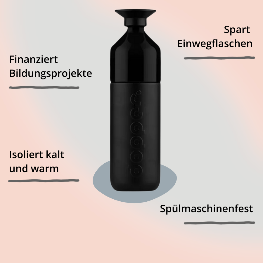 Dopper Insulated Blazing Black 1 Liter mit Impact