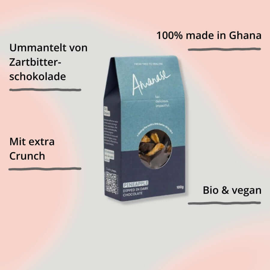 Dipped Ananas in dunkler Schokolade von Amanase mit Impact