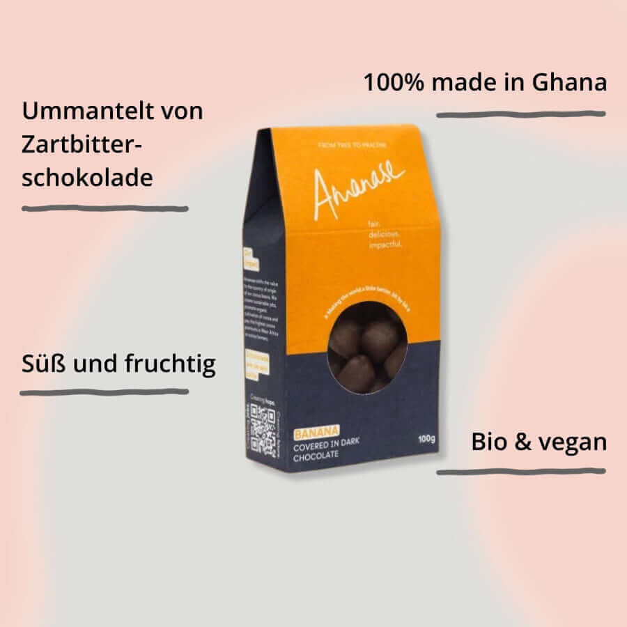 Banane in dunkler Schokolade von Amanase mit Impact