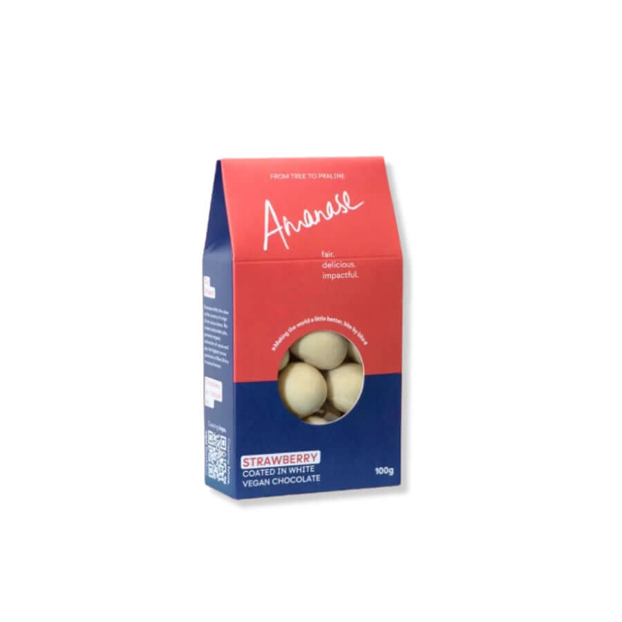 Erdbeeren in weißer veganer Schokolade von Amanase