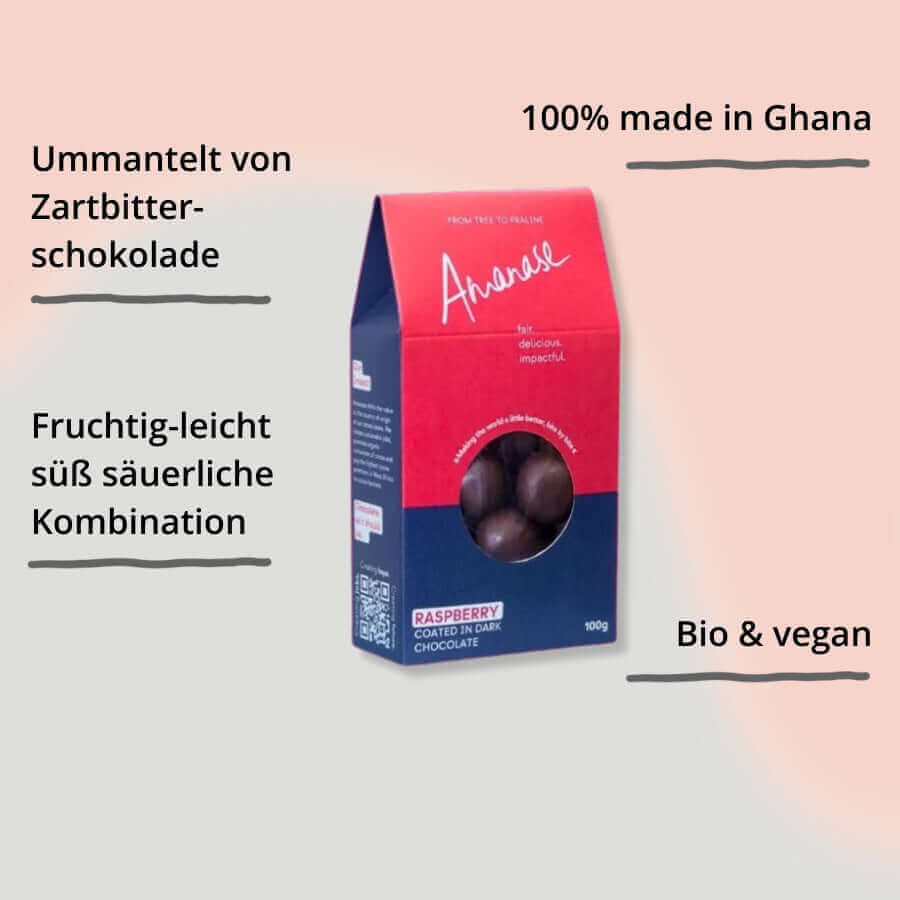 Himbeere in dunkler Schokolade von Amanase mit Impact