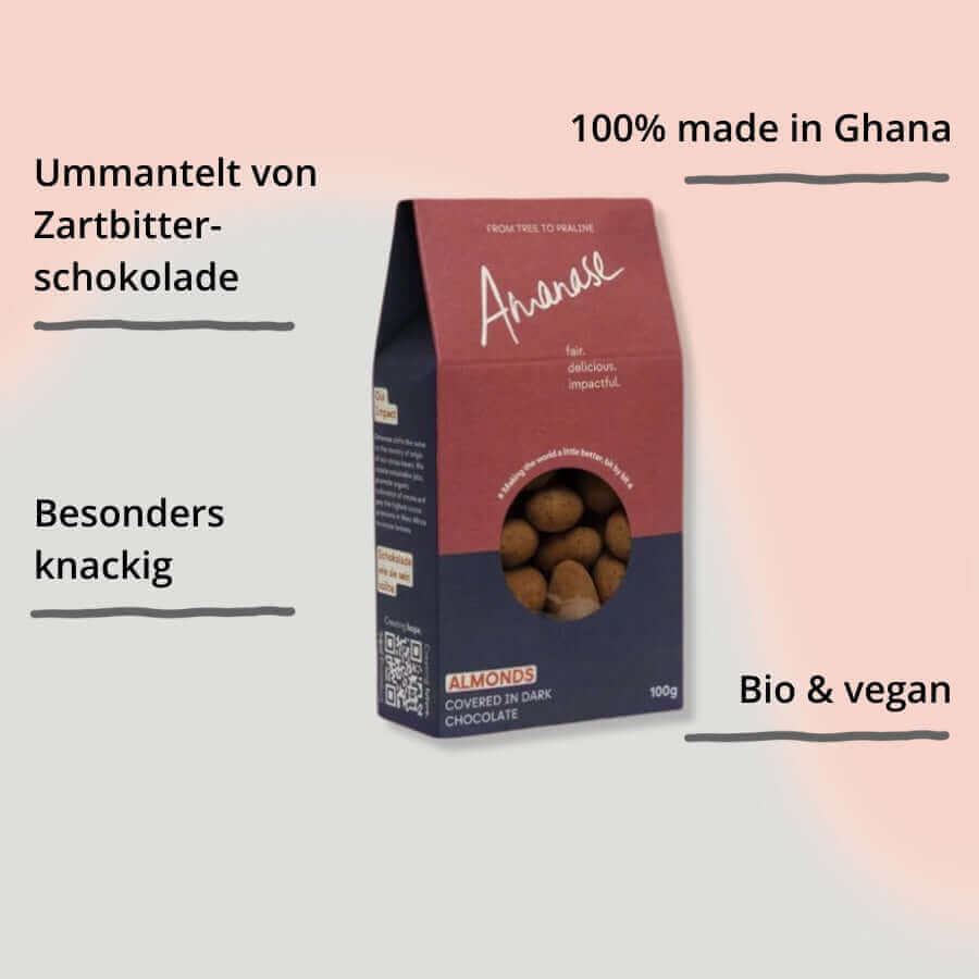 Mandeln in dunkler Schokolade von Amanase mit Impact