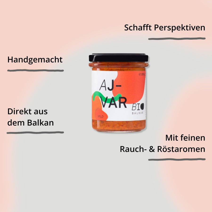 Bio Ajvar mild von BioBalkan mit Impact