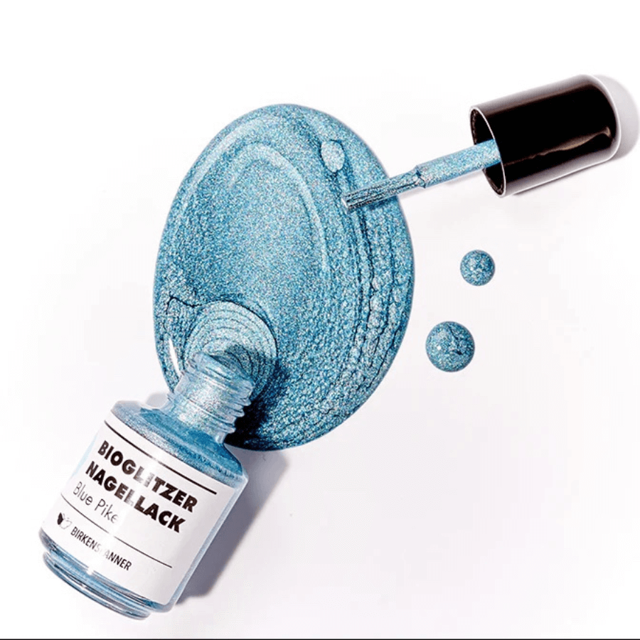 Birkenspanner Bioglitzer Nagellack – Blue Pike ausgelaufen
