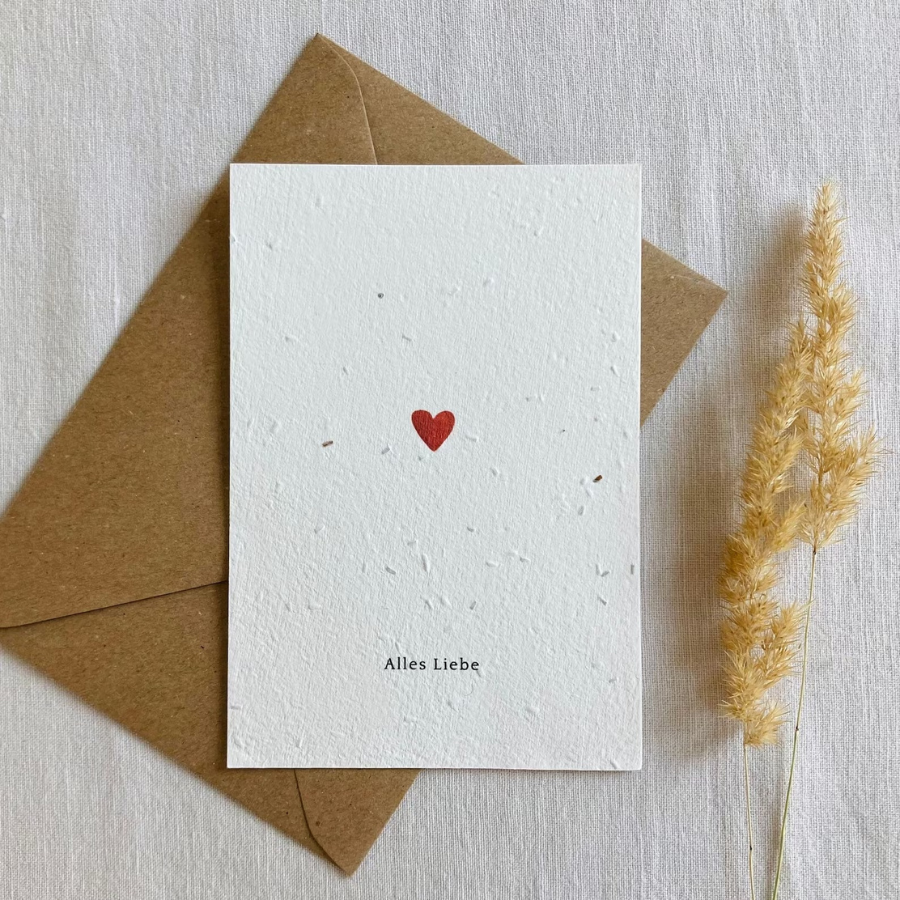 BlühWerk Papeterie – Grußkarte Alles Liebe Herz