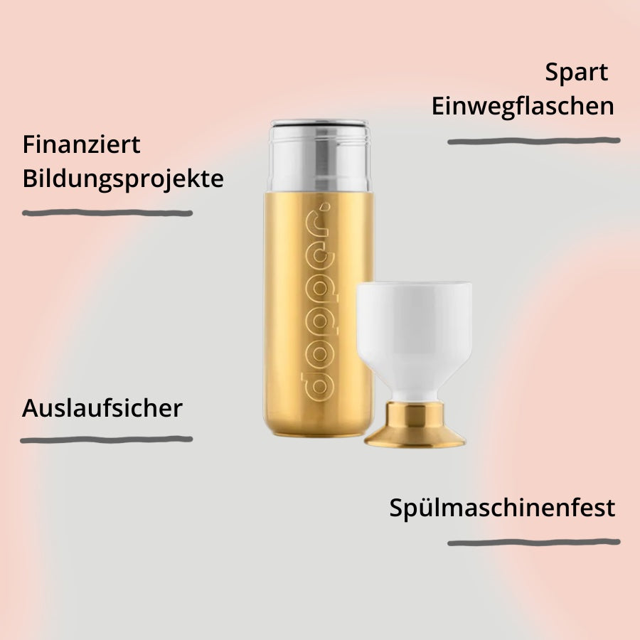 Dopper Steel Gold mit Impact