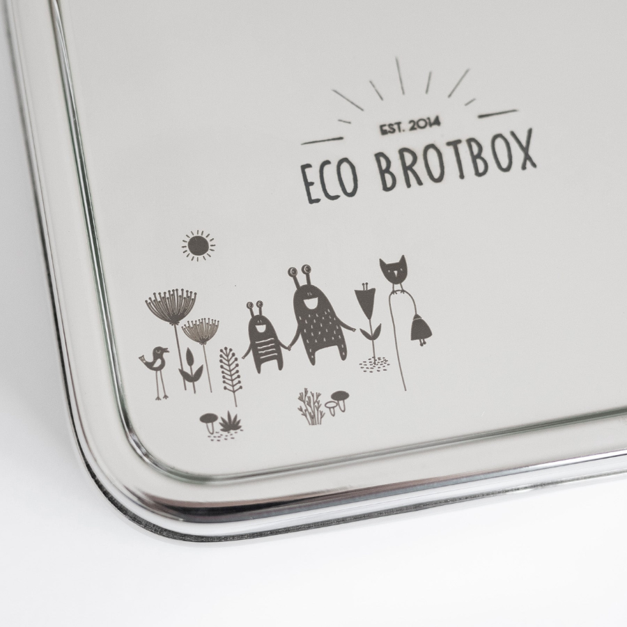 ECO Brotbox Classic mit Monstern – Nahaufnahme