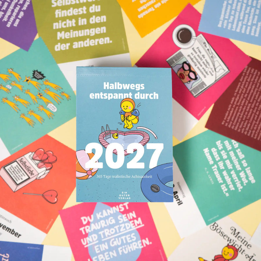 Abreißkalender »Halbwegs entspannt durch 2027« von Ein guter Verlag mit einzelnen Blättern