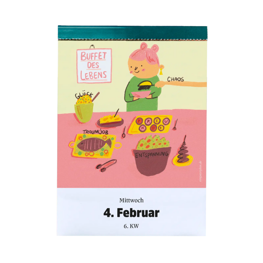 Abreißkalender »Halbwegs entspannt durch 2026« von Ein guter Plan – 4. Februar
