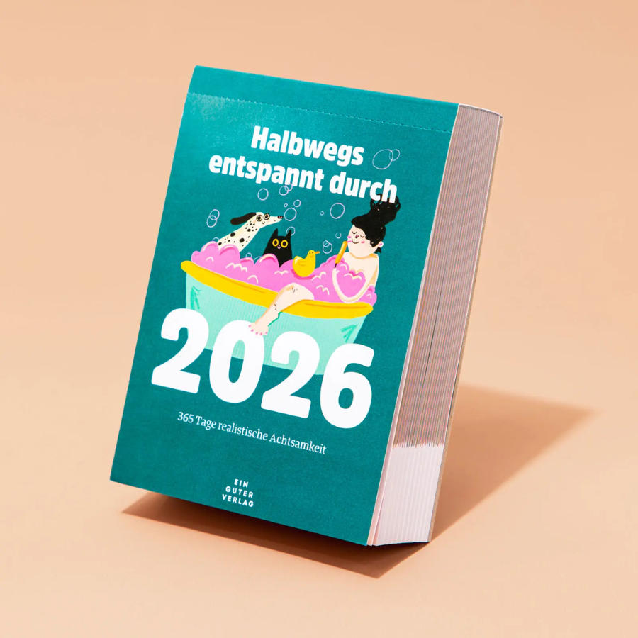 Abreißkalender »Halbwegs entspannt durch 2026« von Ein guter Plan – stehend