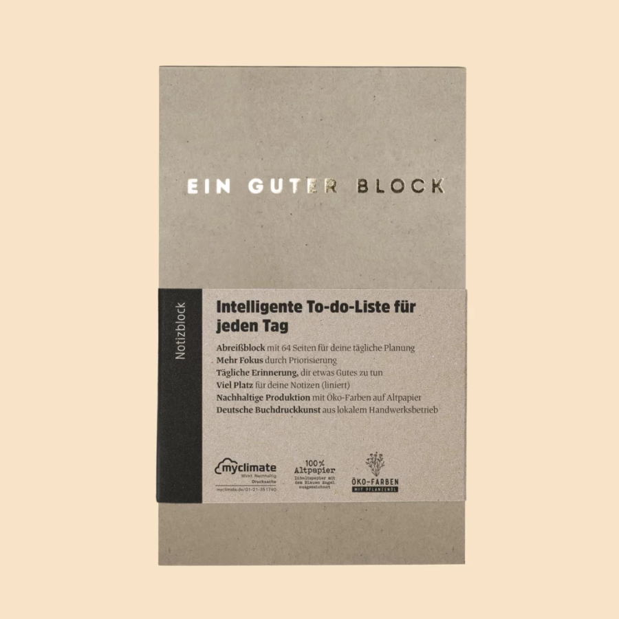Ein guter Block von Ein guter Plan – farbiger Hintergrund