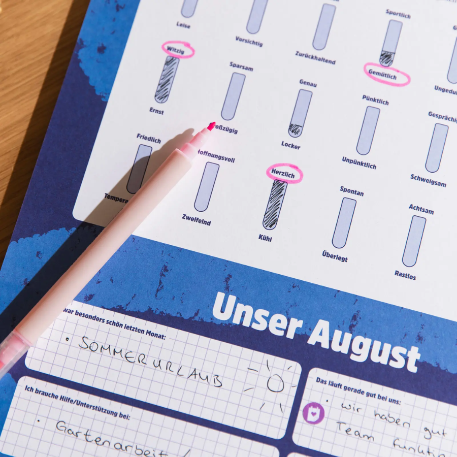 Familienkalender »Halbwegs entspannt durch 2026 mit der Familie« von Ein guter Plan – August