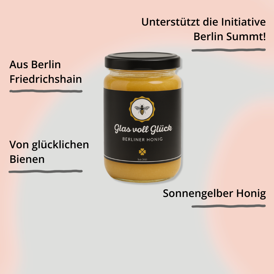Glas voll Glück - Berliner Honig mit Impact