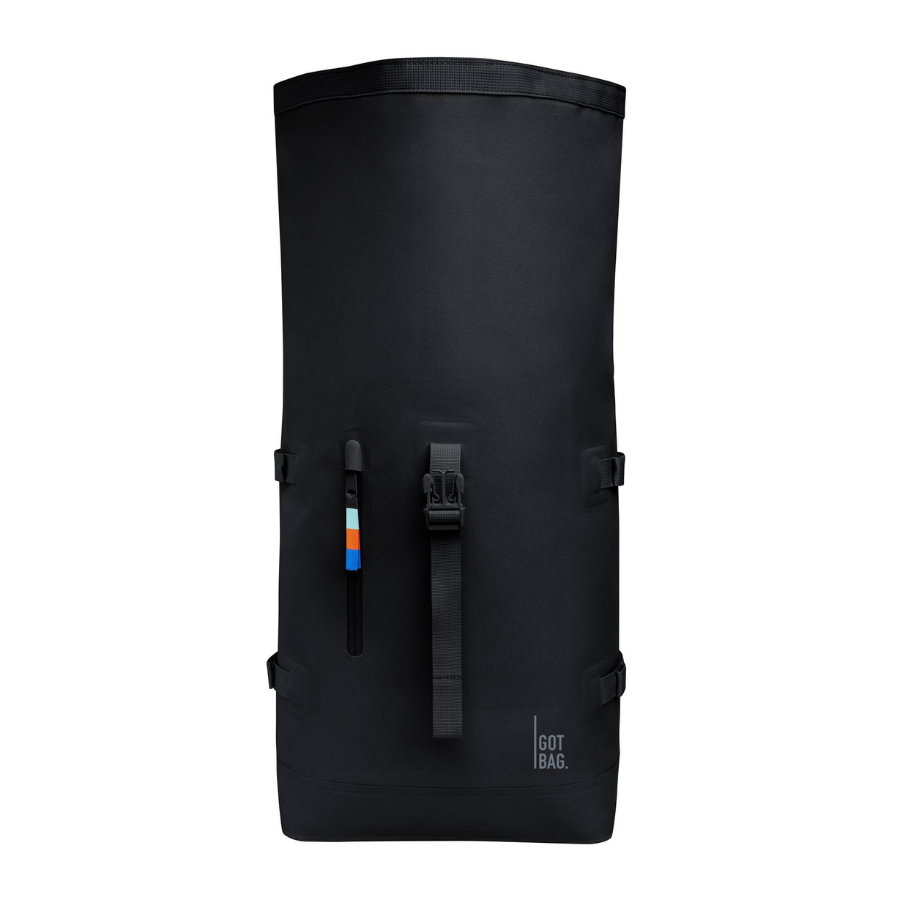 Got Bag RollTop 2.0 Schwarz geöffnetes Hauptfach