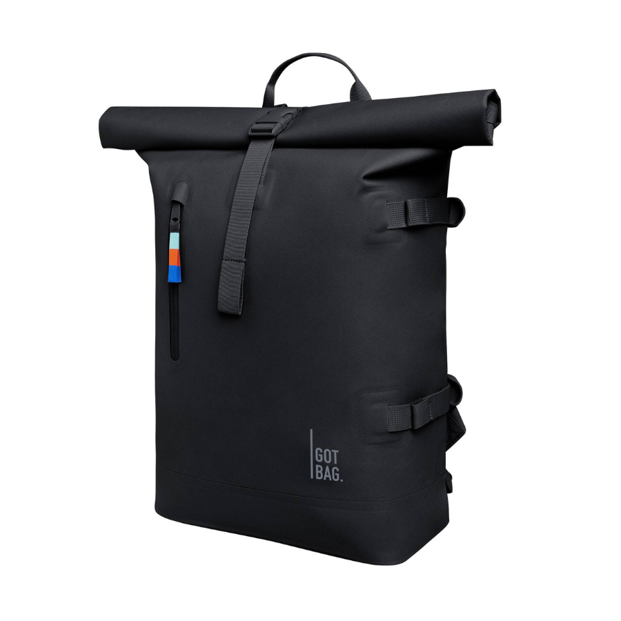 Got Bag RollTop 2.0 Schwarz seitliche Ansicht