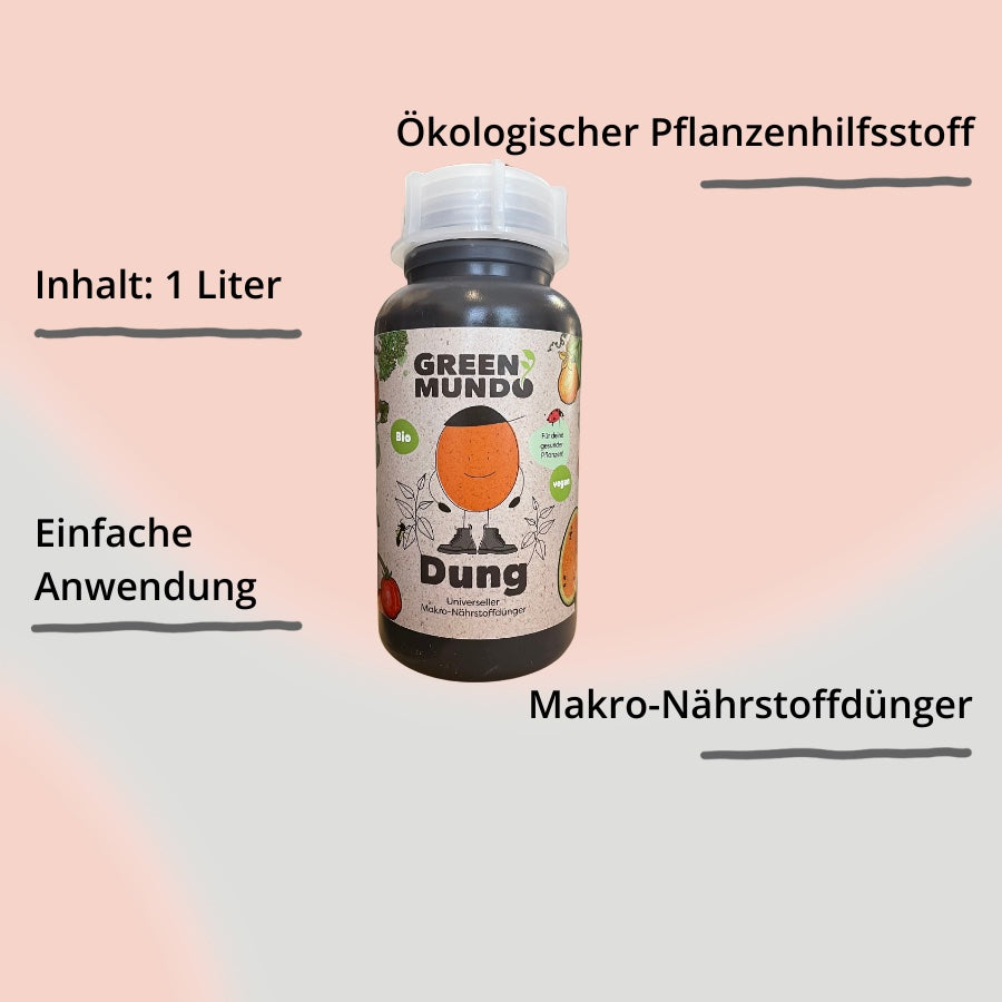 Dung von Green Mundo – 1 Liter Flasche mit Impact