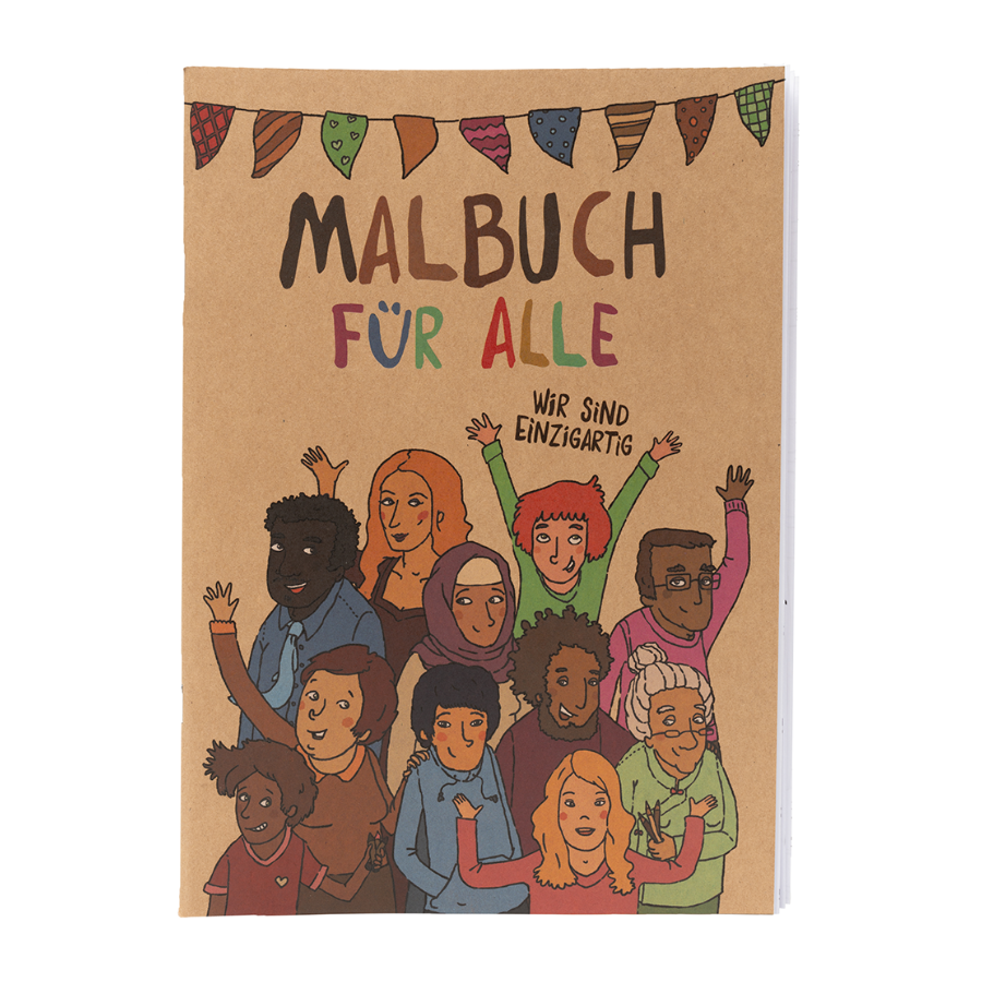 Umschlag Malbuch für alle von Hautfarben
