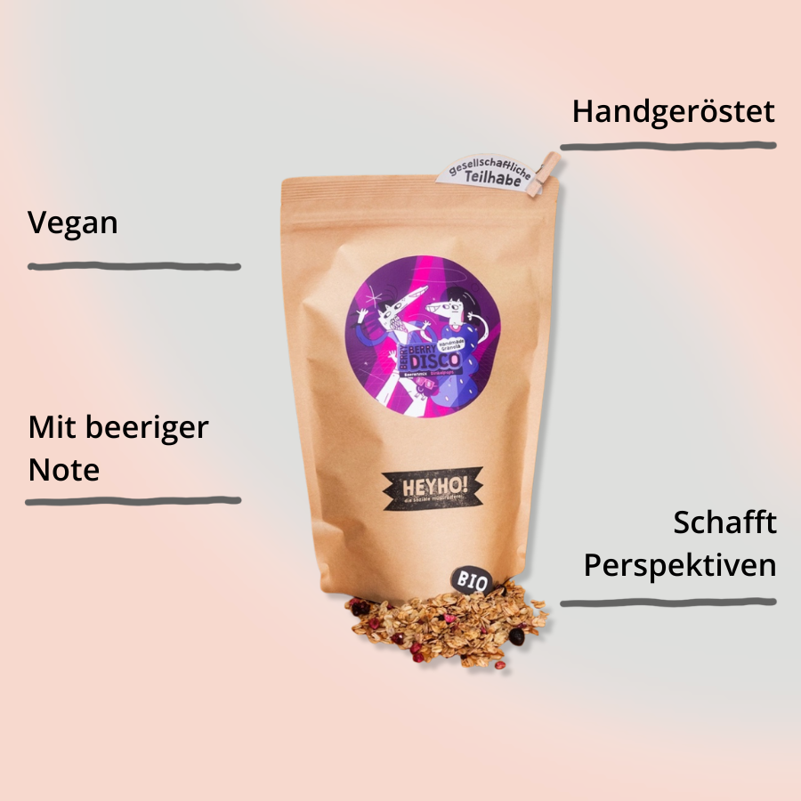 Berry Berry Disco Bio-Granola Müsli (Vorratspack) – Verpackung mit Impact