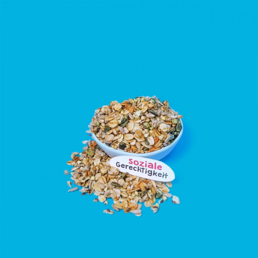 Birdie Kerne & Saaten Bio-Granola Müsli in einer Schale