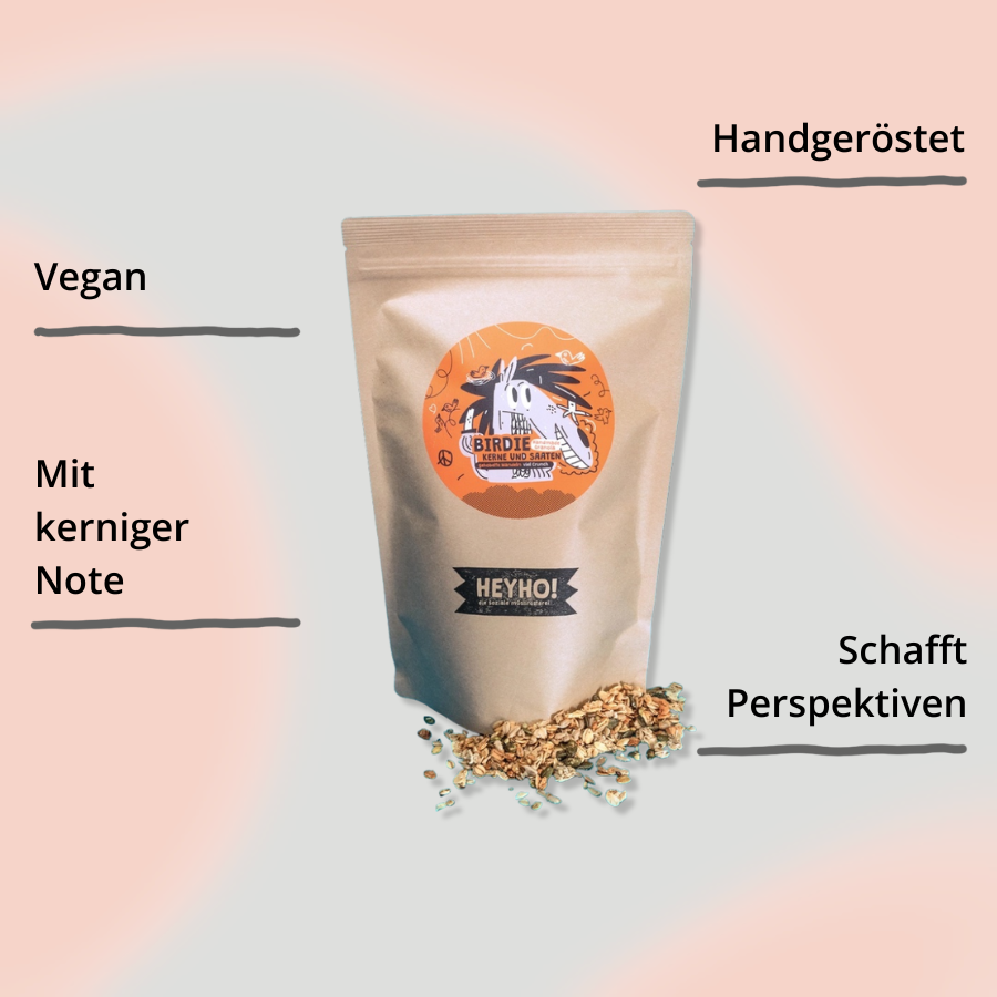 Birdie Kerne & Saaten Bio-Granola Müsli (Vorratspack) – Verpackung mit Impact