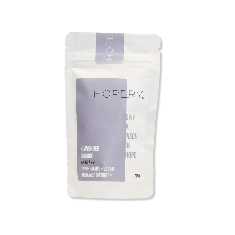 Milchbad – Lavender Orange von Hopery, Verpackung