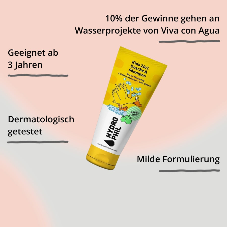 2in1 Shampoo und Dusche von Hydrophil mit Impact