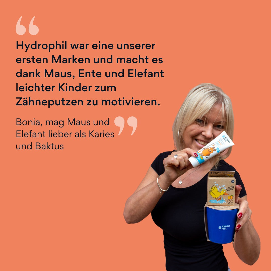 Bonia mit Produkten von hydrophil