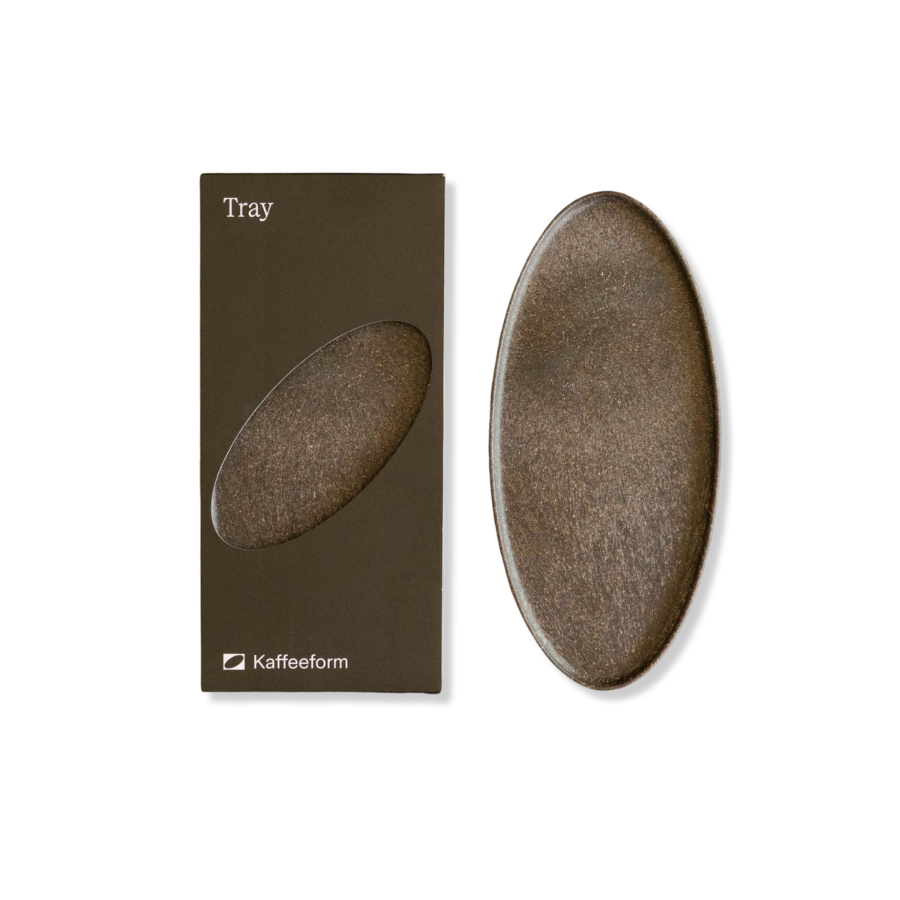 Kaffeeform Tray – Dekotablett Coffee vor weißem Hintergrund