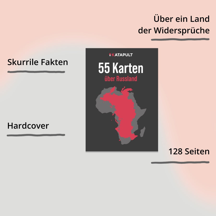 55 Karten über Russland vom Katapult Verlag – Cover mit Impact