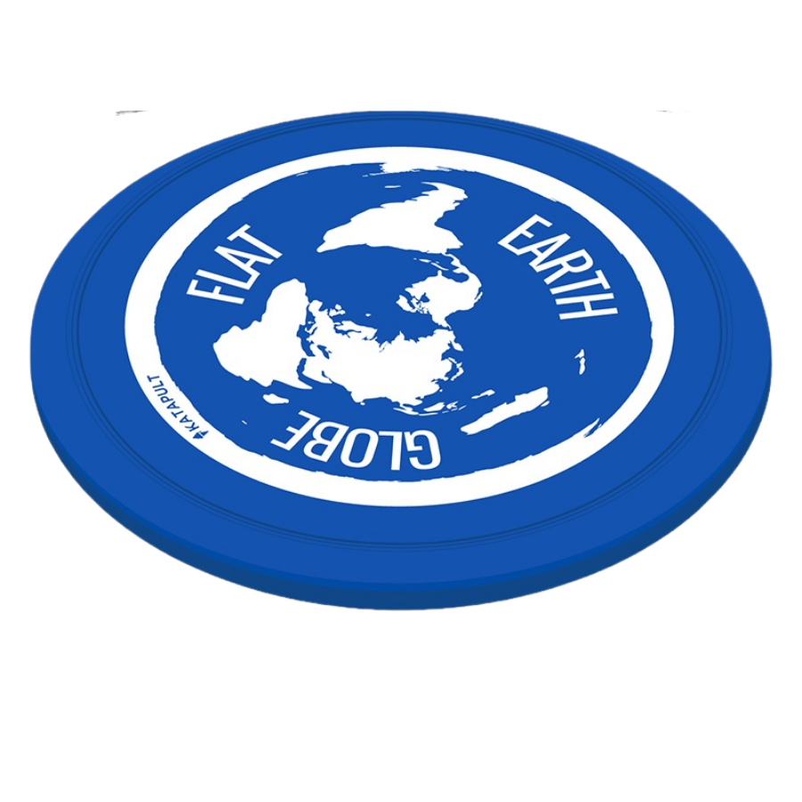Frisbee Flat Earth Globe vom Katapult Verlag - seitliche Ansicht