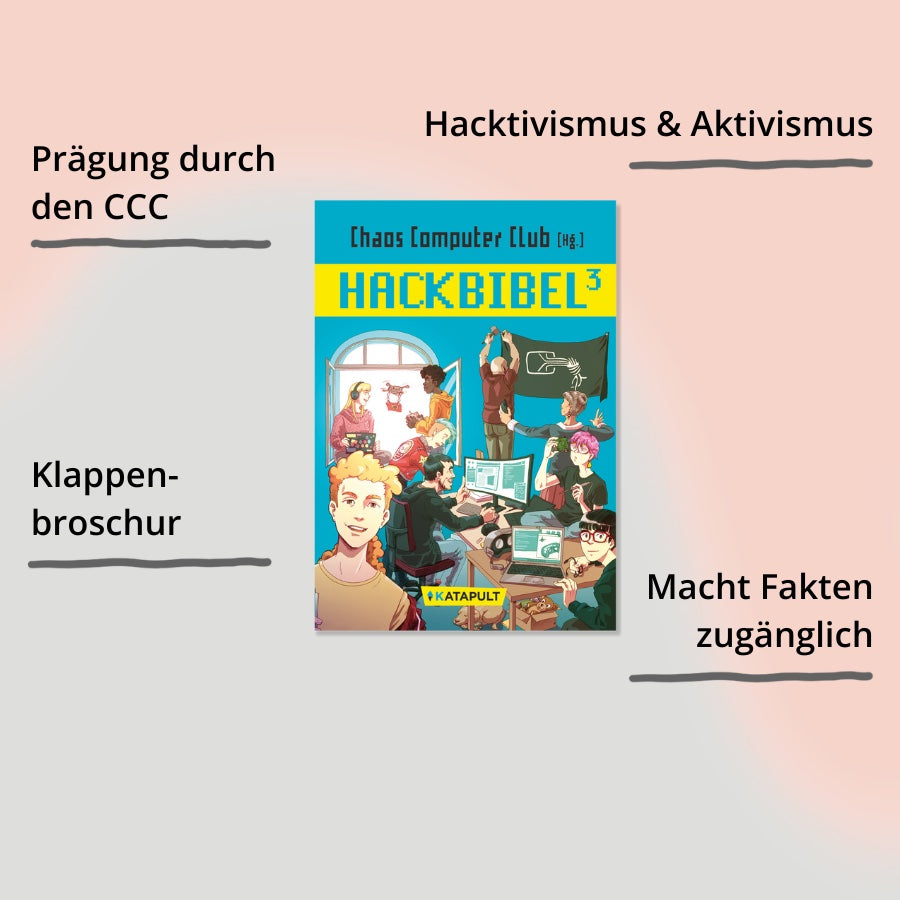 Hackbibel 3 vom Katapult Magazin und CCC – Cover mit Impact