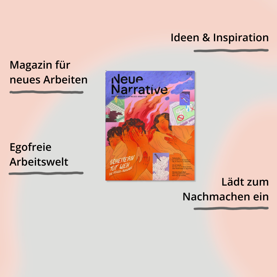 Neue Narrative Ausgabe 17 – Scheitern tut weh – die Fehler-Ausgabe. Cover mit Impact