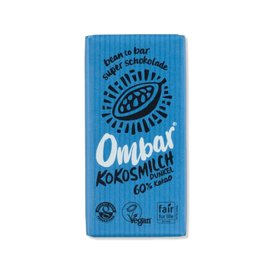 Ombar Schokolade Kokosmilch Dunkel 60% Kakao