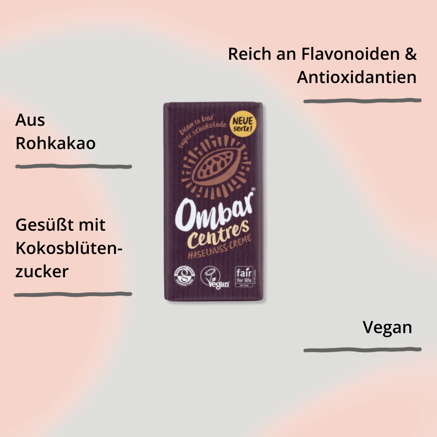 Ombar Schokolade Centres – Haselnuss-Creme mit Impact