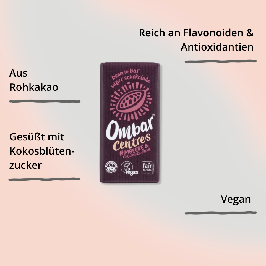 Ombar Centres Himbeere & Kokosmilch-Creme mit Impact