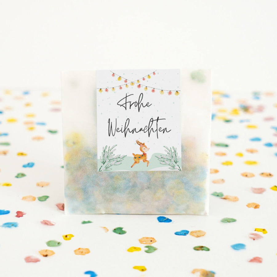 Saatgutkonfetti – Weihnachts-Edition (5g) Frohe Weihnachten mit Konfetti