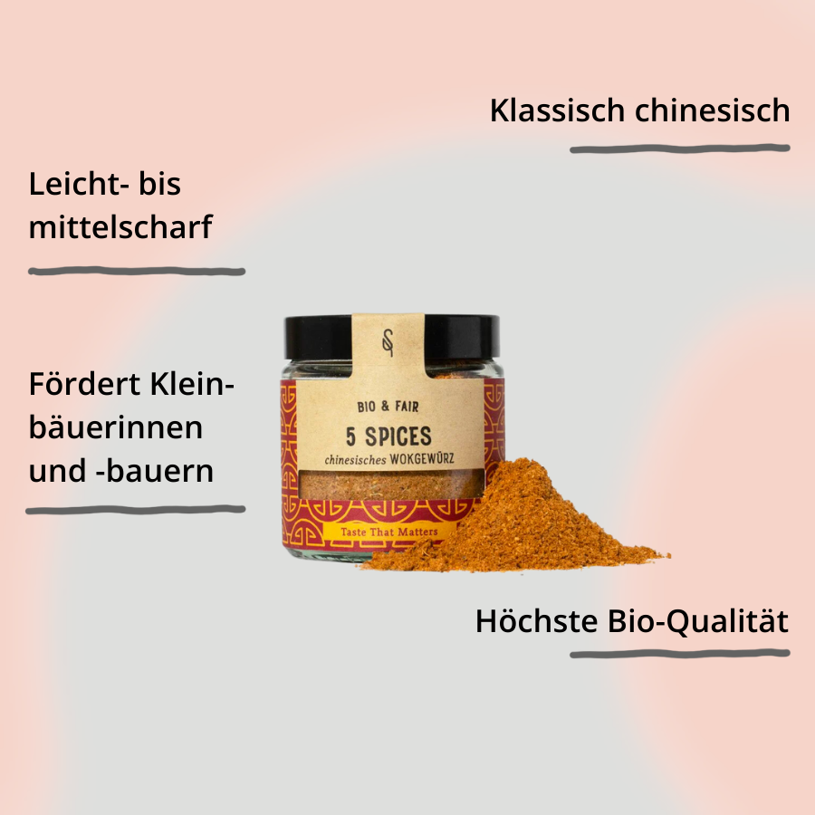 5 Spices Wok-Gewürz Bio mit Impact