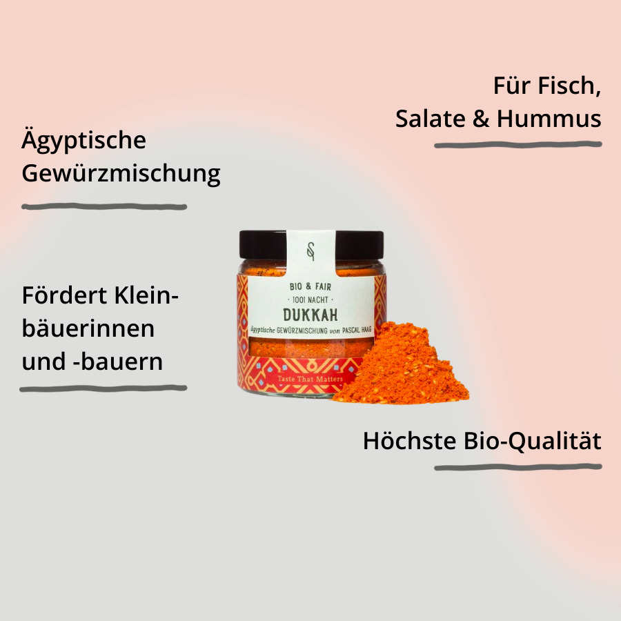 Dukkah mit Gewürz-Häufchen mit Impact