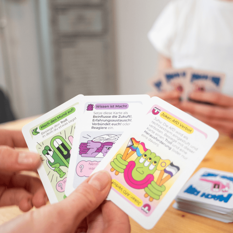Mach den Mund auf gegen Sexismus von Spielköpfe – Handkarten