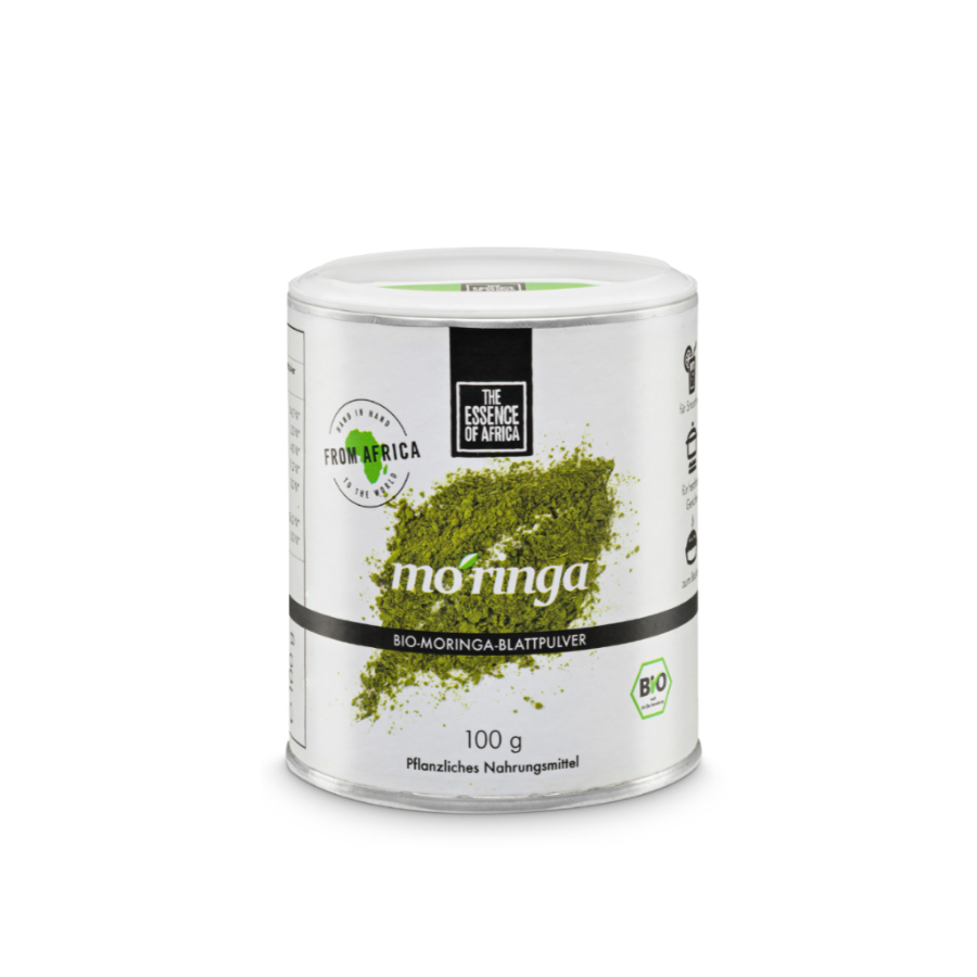 Moringa Pulver Verpackung von vorne