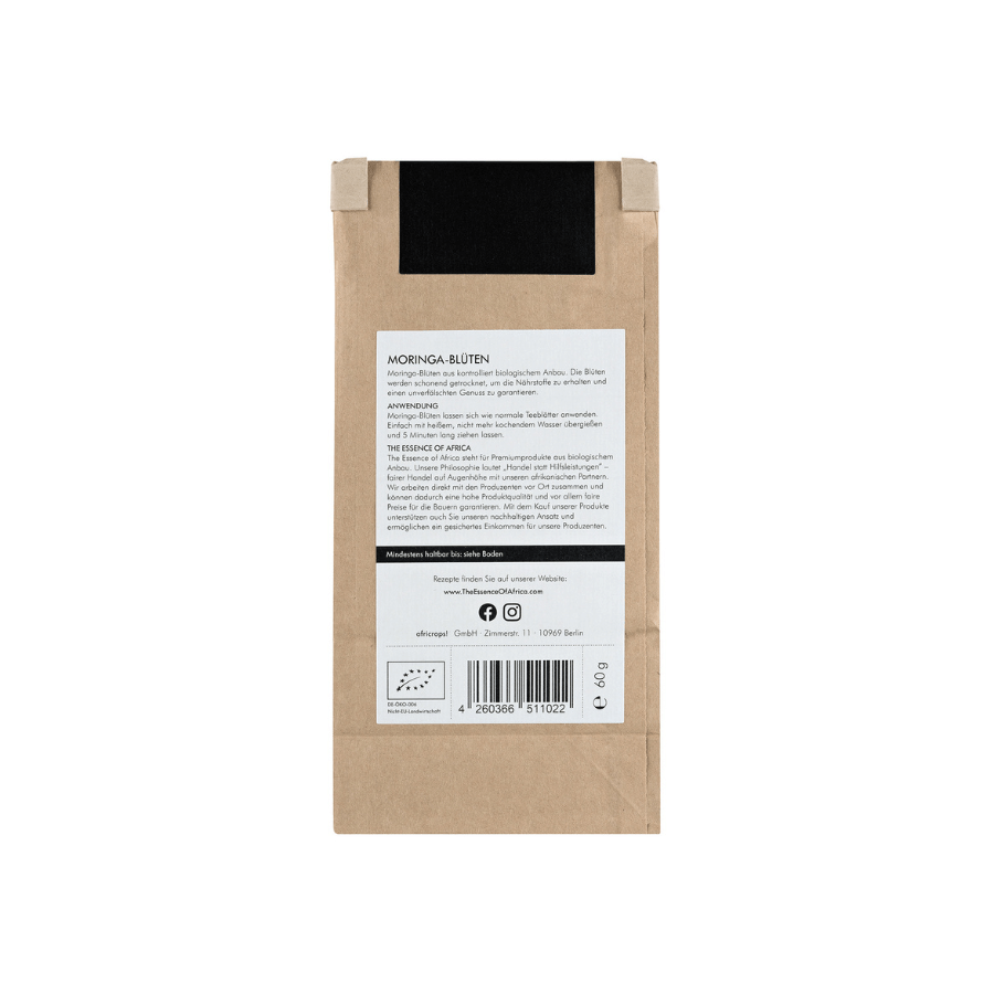 The Essence of Africa – Moringa Blüte Verpackung von hinten