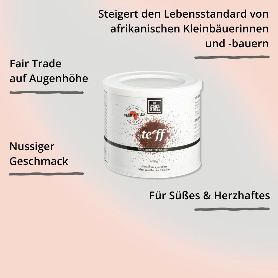 Teff Samen Verpackung von vorne mit Impact