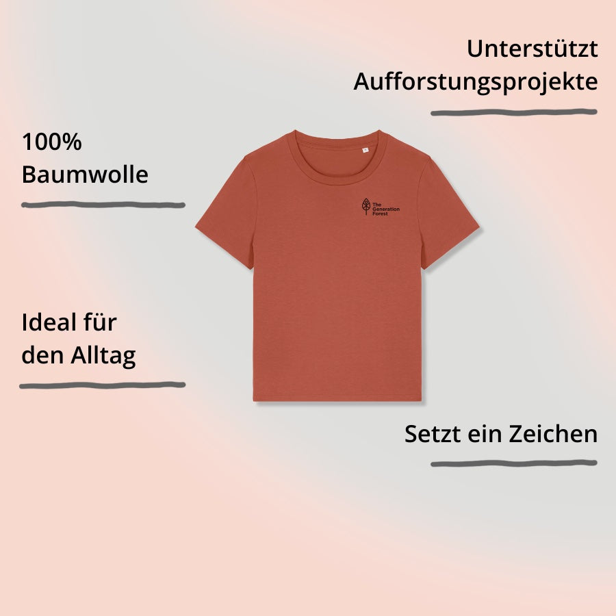 T-Shirt Damen Heritage Brown von The Generation Forest mit Impact