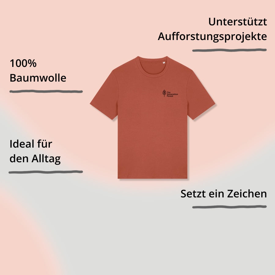 T-Shirt Unisex Heritage Brown von The Generation Forest mit Impact