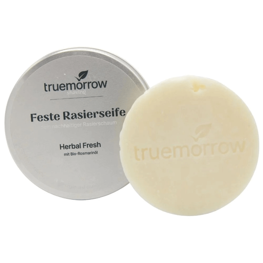 Feste Rasierseife und Dose